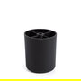 Q&Q Aron - Patte de meuble plastique ronde, noir, diamètre 55 mm, hauteur 70 mm, pour mobilier