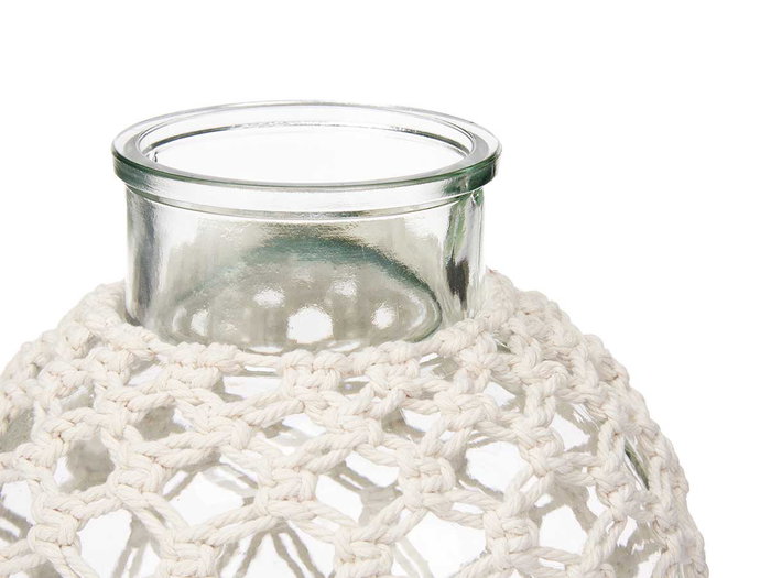 GIFTDECOR JARRON MACRAME ESFERA BLANCO