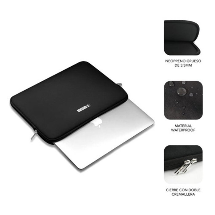 Subblim Business Laptop Sleeve Neoprene Housse Ordinateur Portable 15.6 Pouces Compatible MacBook Pro 16 A2485, A2141, Surface Book, Dell XPS, HP Envy