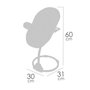 Decuevas Chaise bébé balançoire Tulipe 3-en-1 pour poupées jusqu'à 50 cm - Dimensions 30x31x60 cm, en métal, plastique et polyester