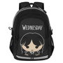 Karactermania - Mochila Miércoles Run. Plus FAN Cute - Sac à dos portable avec compartiment USB, ventilation et toile résistante - Gris - 44 x 34 x发给21 cm