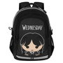 Karactermania - Mochila Miércoles Run. Plus FAN Cute - Sac à dos portable avec compartiment USB, ventilation et toile résistante - Gris - 44 x 34 x发给21 cm