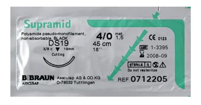 B. Braun Supramid Black 0 HS26 75cm 36ud B. Braun Supramid Black 0 HS26 75cm 36ud