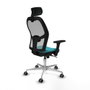 Piqueras y Crespo Chaise de Bureau avec Appui-tête Jorquera 3D086G2 Turquoise