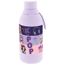 LOVELY STORY Gourde isotherme rose 500 ml K-Pop - Froid 24h, chaud 12h - Acier inoxydable double paroi, sans BPA