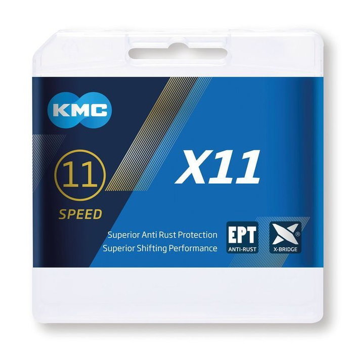 KMC Chaîne X11 EPT 11 vitesses, 118 maillons, Plata KMC Chaîne X11 EPT 11 vitesses, 118 maillons, Plata