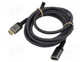 GOOBAY Câble HDMI 2.1 de 3m noir-gris