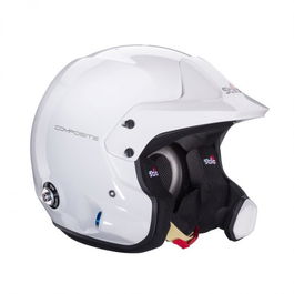 Stilo Venti4 Wrc Composite Blanc Casque FIA8859-24 SA2020 + Hans Taille 61 Top Air System Microphone Ajustable