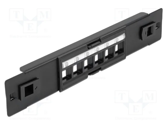 DELOCK Panneau de brassage Keystone 10 pouces 1U noir DELOCK Panneau de brassage Keystone 10 pouces 1U noir