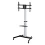 Equip 650630 Support Sol TV VESA 600x400 Inclinable 37-86 Pouces Plastique Acier Aluminium Argent