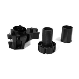 JUYPAL Pied de cuisine réglable OCTO+ Noir mat, extension 100-140 mm (Pack de 4)