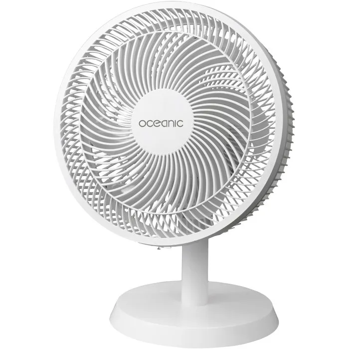 Oceanic Ventilateur de table 35W 30,5 cm 3 vitesses Oscillant Blanc