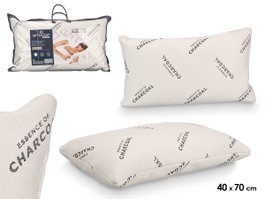 GIFTDECOR Lot de 6 Oreillers à Copeaux Viscoélastiques au Carbone 40x70cm Blanco