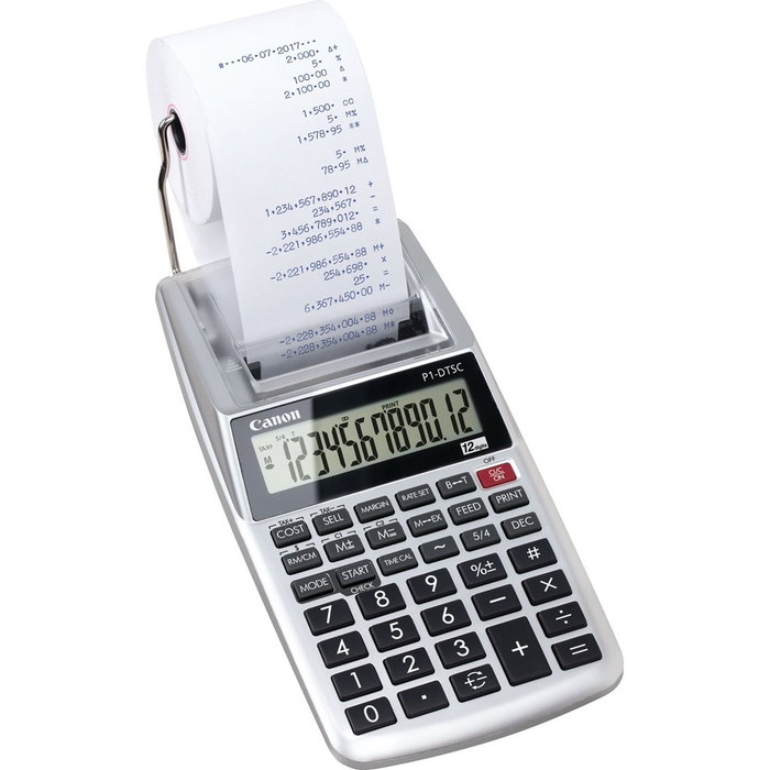 Canon P1-DTSC II Calculatrice Imprimante Portable avec Conversion de Devises et Calcul des Taxes