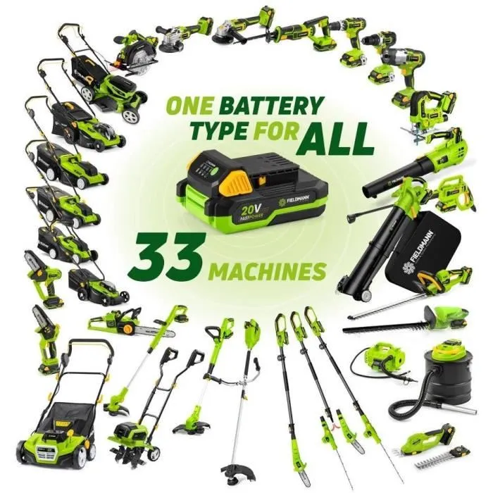 Fieldmann Tronçonneuse sans fil Mini FZP 70101-0 18 V - Longueur de coupe 127 mm, légère 1 kg - Compatible batteries 20 V Fieldmann Tronçonneuse sans fil Mini FZP 70101-0 18 V - Longueur de coupe 127 mm, légère 1 kg - Compatible batteries 20 V