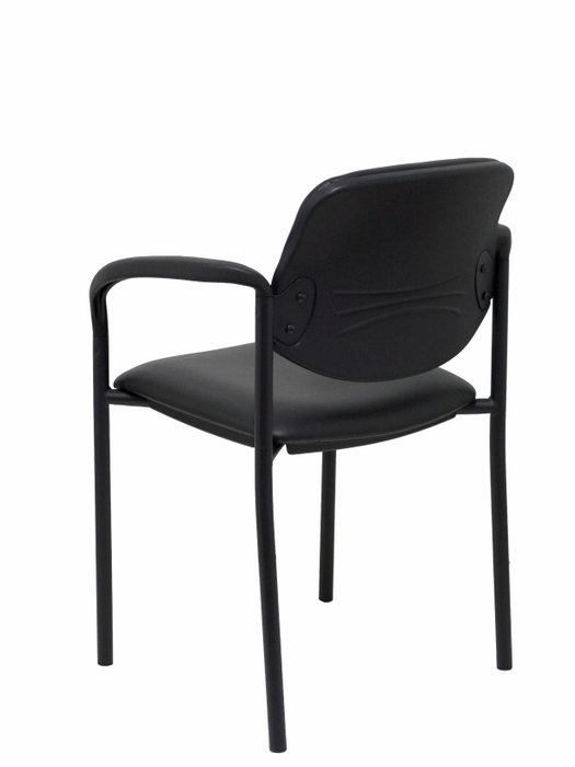 Chaise Styl Fixe/Sans mécanisme Cuir écologique Noir Non applicable Accoudoirs fixes Sans appui-tête Sans roulettes