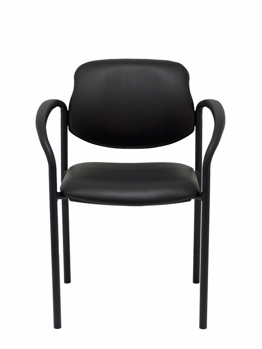 Chaise Styl Fixe/Sans mécanisme Cuir écologique Noir Non applicable Accoudoirs fixes Sans appui-tête Sans roulettes