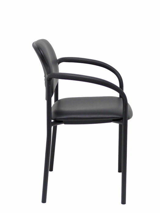 Chaise Styl Fixe/Sans mécanisme Cuir écologique Noir Non applicable Accoudoirs fixes Sans appui-tête Sans roulettes