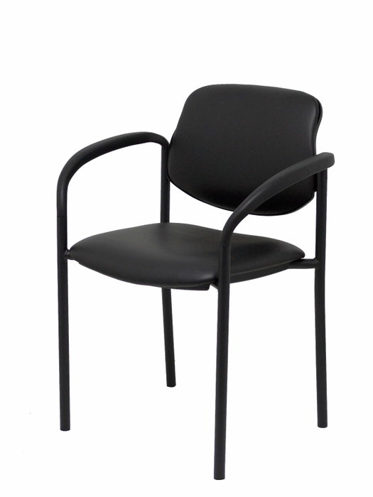 Chaise Styl Fixe/Sans mécanisme Cuir écologique Noir Non applicable Accoudoirs fixes Sans appui-tête Sans roulettes