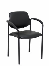 Chaise Styl Fixe/Sans mécanisme Cuir écologique Noir Non applicable Accoudoirs fixes Sans appui-tête Sans roulettes