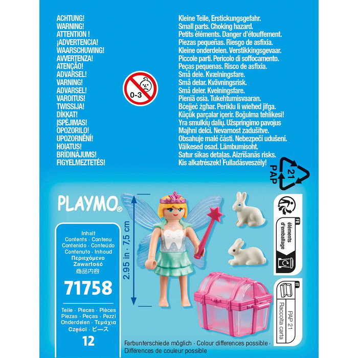Playmobil Spécial Plus Fée Des Dents 71758 - Jouet de construction 4+ ans, avec ailes, baguette et coffre