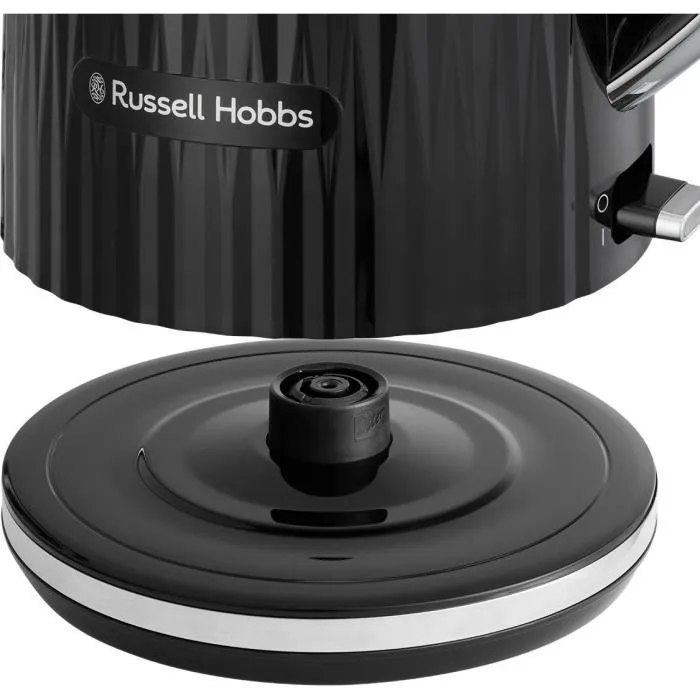 Bouilloire électrique Russell Hobbs Eden 2400 W, 1,7 L, design moderne - Noir