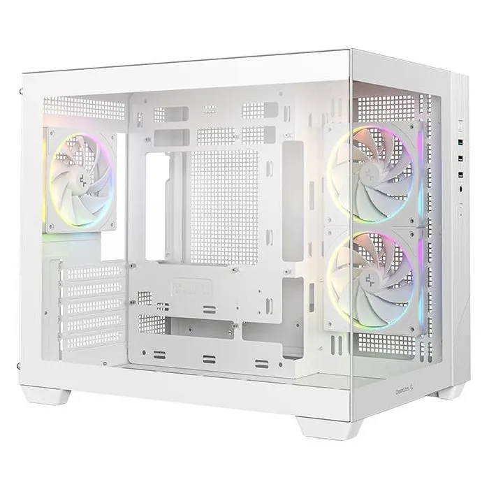 Deepcool CG330 Boîtier PC Mini Tour Micro-ATX 3 Ventilateurs ARGB Blanc