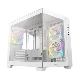 DeepCool CG330 WH micro ATX boîtier PC blanc vitré panoramique