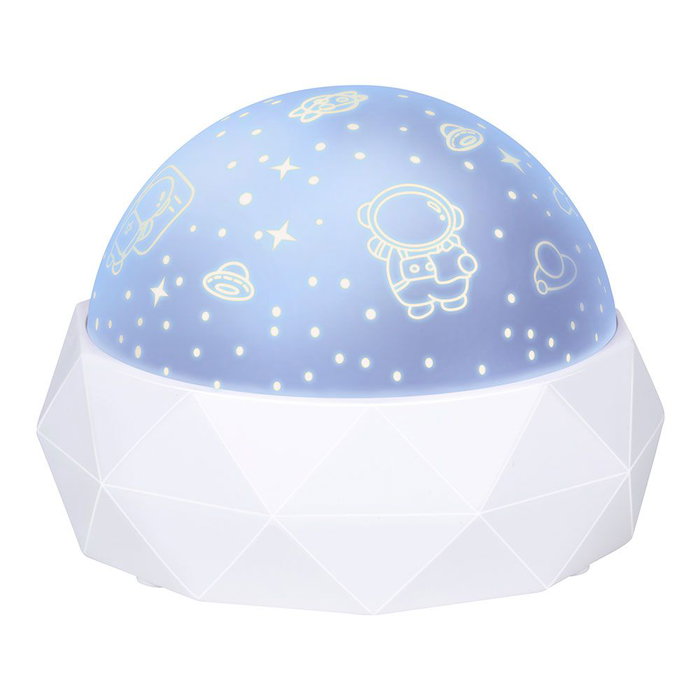 Grundig Veilleuse Décorative LED Projection Spatiale avec Rotation 360° et Câble USB-C 11,5 x 11,5 x 9 cm