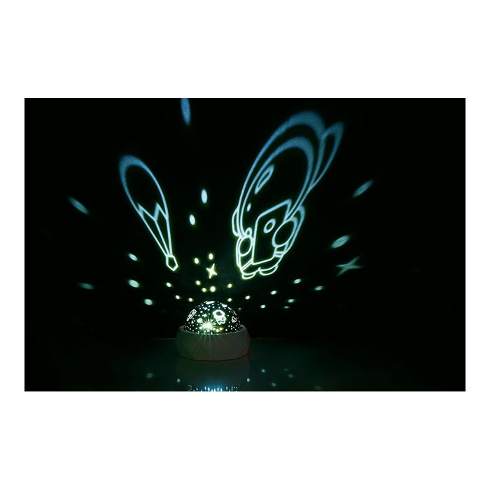 Grundig Veilleuse Décorative LED Projection Spatiale avec Rotation 360° et Câble USB-C 11,5 x 11,5 x 9 cm