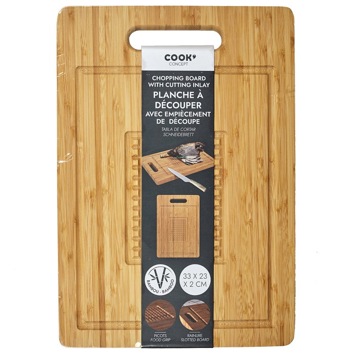 Cook Concept Planche à découper en bambú avec rainures 33x23 cm Cook Concept Planche à découper en bambú avec rainures 33x23 cm