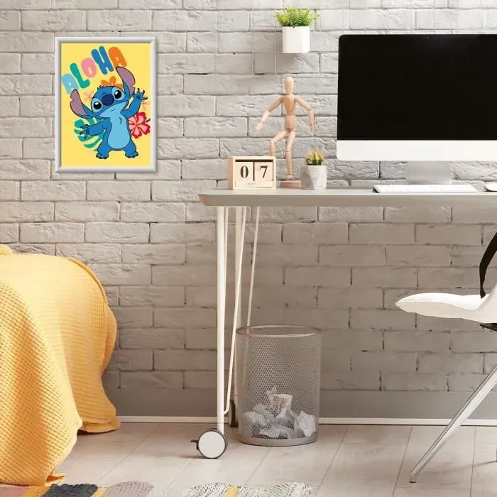 Ravensburger Kit de Peinture par Numéros CreArt Kids 25844 - Stitch - Tableau 18x24cm avec Cadre, Pinceau et Peintures - Dès 7 ans