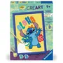 Ravensburger Kit de Peinture par Numéros CreArt Kids 25844 - Stitch - Tableau 18x24cm avec Cadre, Pinceau et Peintures - Dès 7 ans