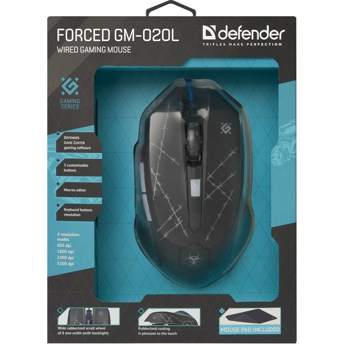 Defender Souris Optique Defender 52020 Noir 3200 DPI
