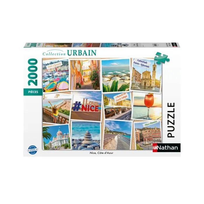 Ravensburger 12001613 - Puzzle 2000 Pièces Nice Côte d'Azur, Collection Urbain, France, pour Adultes et Enfants à partir de 14 ans Ravensburger 12001613 - Puzzle 2000 Pièces Nice Côte d'Azur, Collection Urbain, France, pour Adultes et Enfants à partir de 14 ans