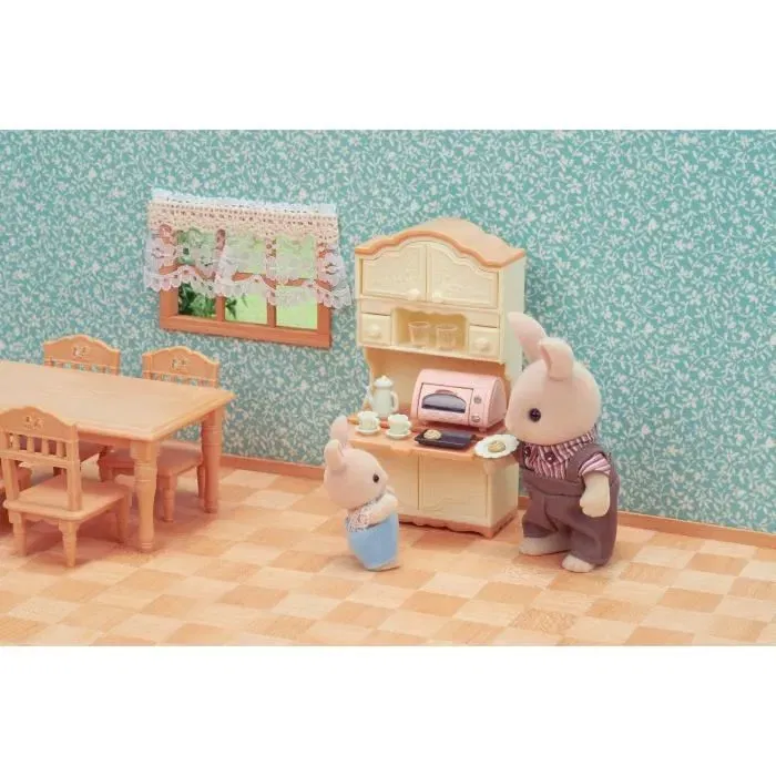 Sylvanian Families - Figurines miniatures et meubles - Set complet de salle à manger - Série Les Meubles et Accessoires