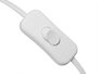 Giftdecor Lampe sur pied blanche 22x185x22 cm métal et plastique E27 60W max (Set de 2)