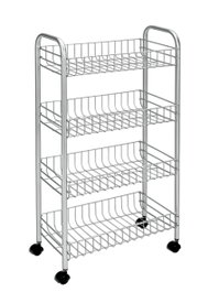 METALTEX Chariot de rangement ASCONA 4 étagères 41x26x85cm