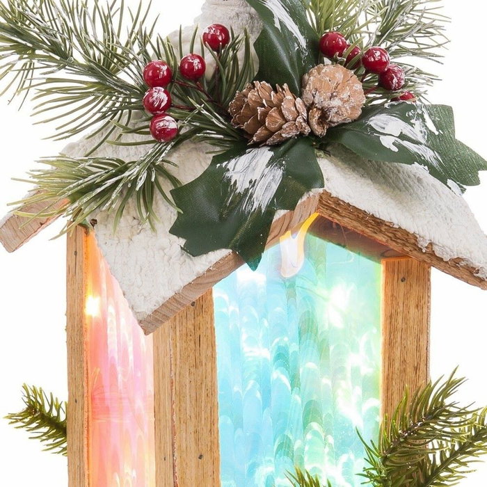 BigBuy Home Lanterne Bois 15 x 15 x 32 cm