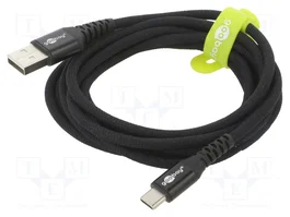 GOOBAY Câble USB 2.0 USB A vers USB C 2m Noir 60W