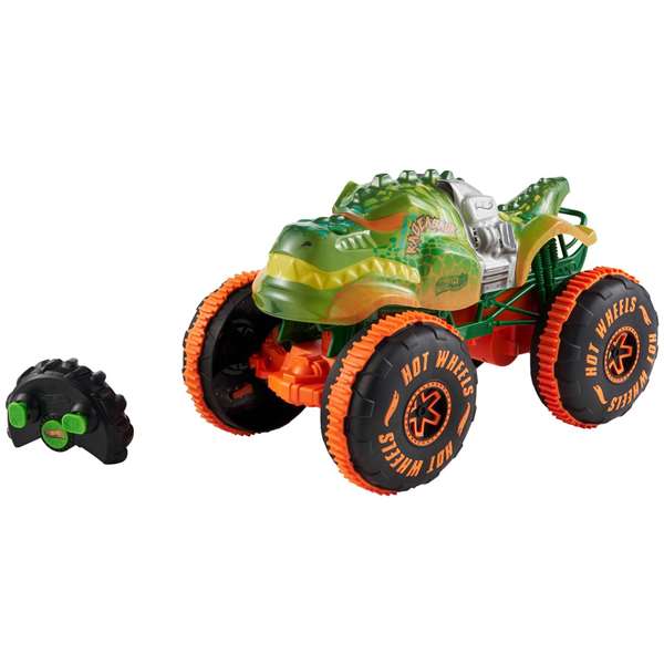 Mattel - Hot Wheels Monster Trucks - Camion radio commandé Sams'h-O-Saurus 1:15 - Jouet véhicule pour enfant - Nécessite piles AAA Mattel - Hot Wheels Monster Trucks - Camion radio commandé Sams'h-O-Saurus 1:15 - Jouet véhicule pour enfant - Nécessite piles AAA