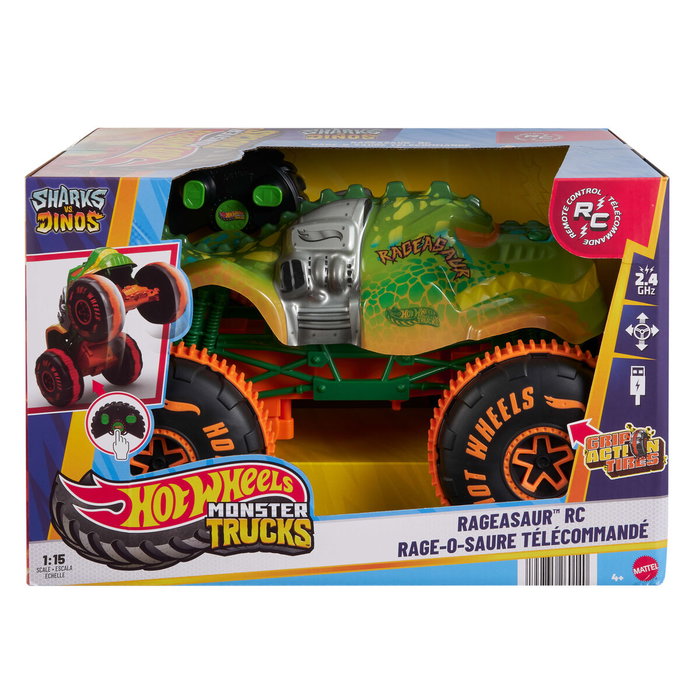 Voiture Télécommandée Hot Wheels Monster Trucks Samsh O Saurus 1:15 Voiture Télécommandée Hot Wheels Monster Trucks Samsh O Saurus 1:15