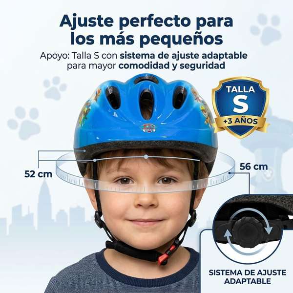 Paw Patrol - Casque pour enfants 52-56 cm Rouge - Licence officielle