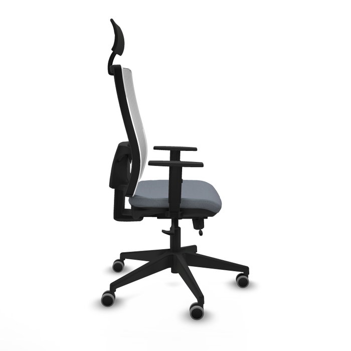 Piqueras y Crespo 1D066G1 Chaise de Bureau avec Appui-tête, Gris et Blanc
