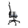 Piqueras y Crespo 1D066G1 Chaise de Bureau avec Appui-tête, Gris et Blanc