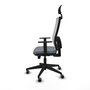 Piqueras y Crespo 1D066G1 Chaise de Bureau avec Appui-tête, Gris et Blanc