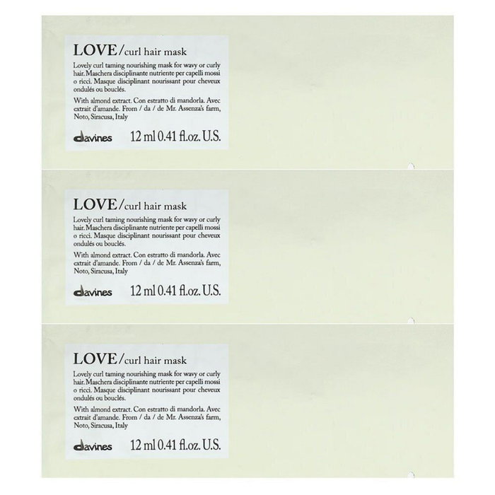 Davines Love Masque Crème Traitement Cheveux Lot de 12 x 12 ml Davines Love Masque Crème Traitement Cheveux Lot de 12 x 12 ml