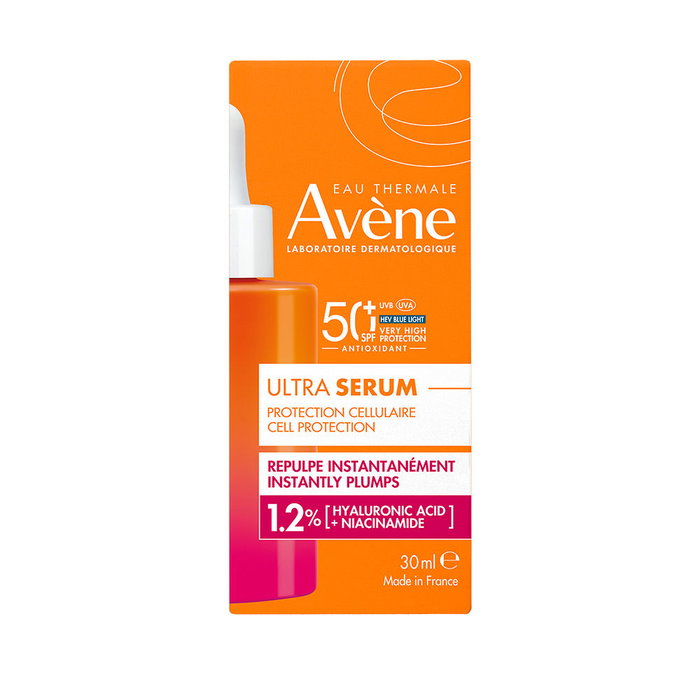 Avène ULTRA SÉRUM Recharge instantanée - Sérum hydratant et repulpant SPF50+ avec acide hyaluronique - Protection UVA/UVB/lumière bleue - 30 ml