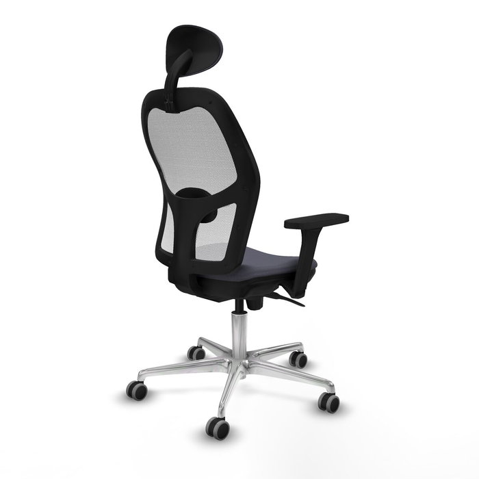 Piqueras y Crespo Chaise de Bureau 3D086G1 Gris foncé avec Appui-tête