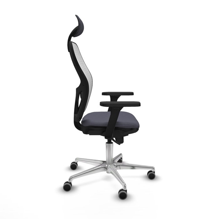 Piqueras y Crespo Chaise de Bureau 3D086G1 Gris foncé avec Appui-tête
